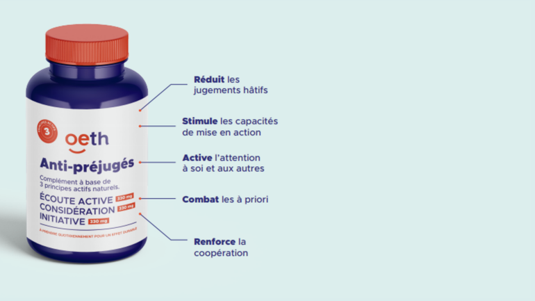 flacon de médicaments anti préjugés